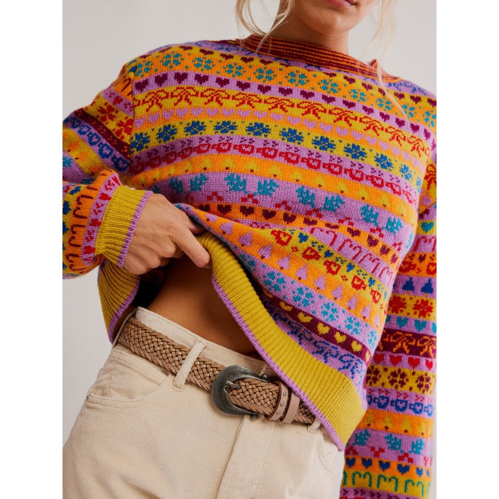 Free People Favorite Things Sweater Confetti Combo Size Medium NWT